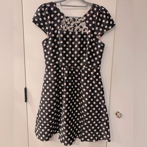 Anthropologie Maeve Nicola Polka Dot Cutout Dress Size 2
